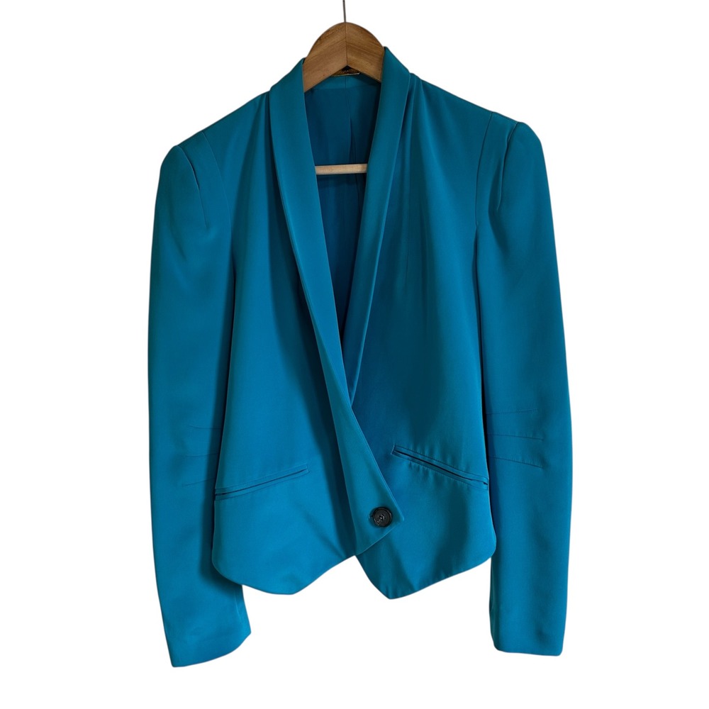 Rebecca Minkoff Blazer Jacket Draped Open Front Career XS‎
